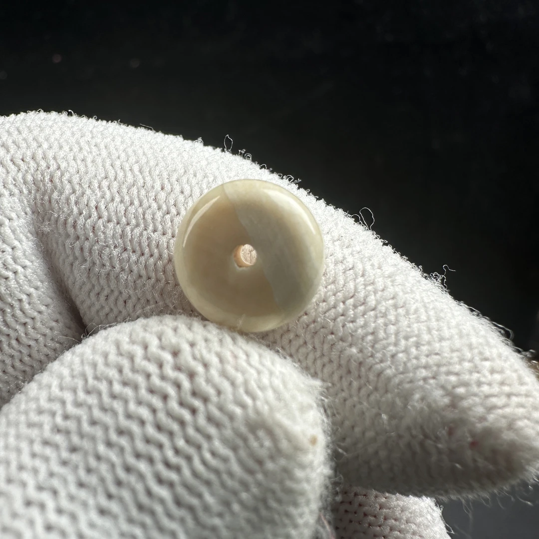 D5399天然猛犸牙瑕疵扣子10x4.8mm支持鉴定 假一罚四