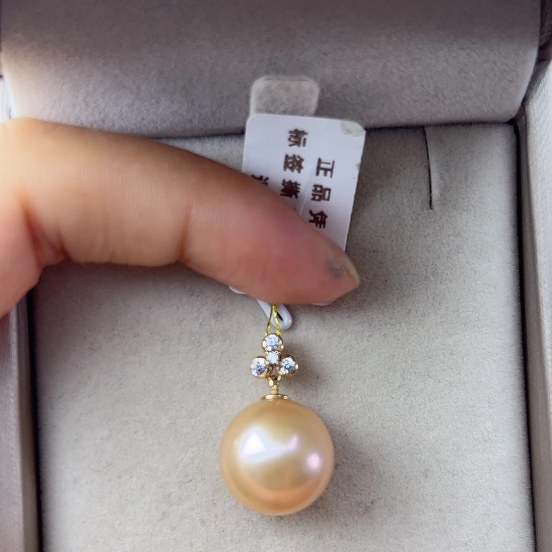 合金锆石925银淡水时尚百搭吊坠（微瑕）14+mm