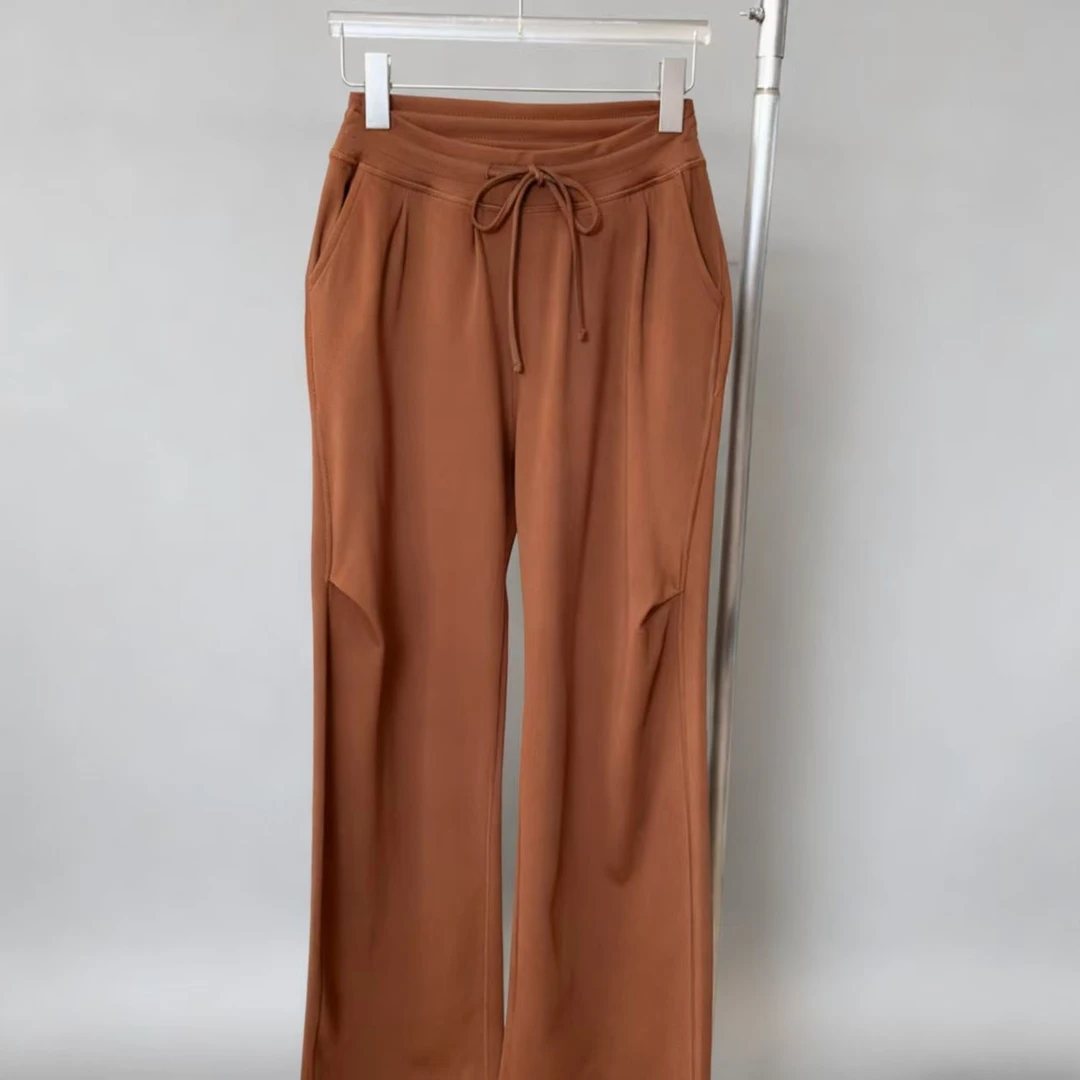 【TL-CK068】加绒休闲直筒运动裤高腰阔腿显瘦保暖健身长裤