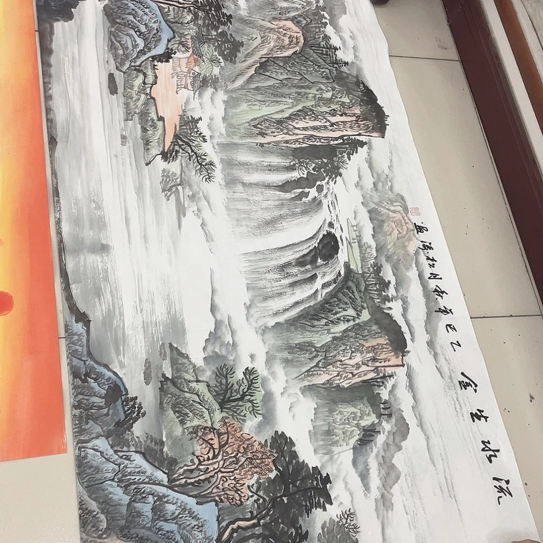 国画纯手绘山水花鸟