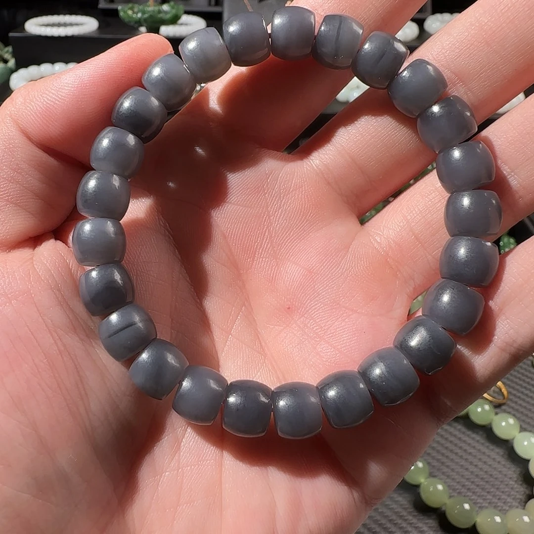 和田玉未镶嵌手串卡9