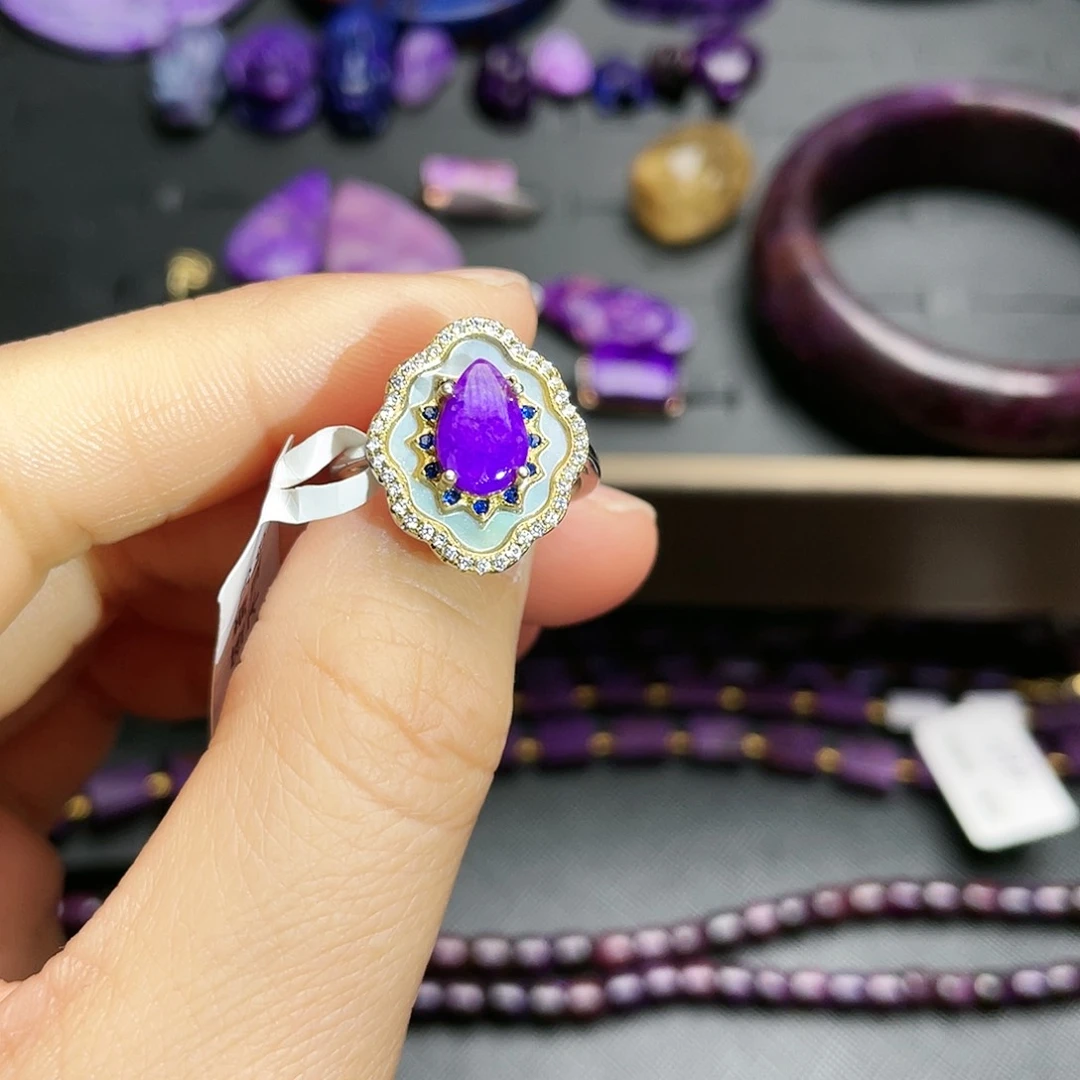 苏纪石（舒俱来）戒指银S925镶嵌