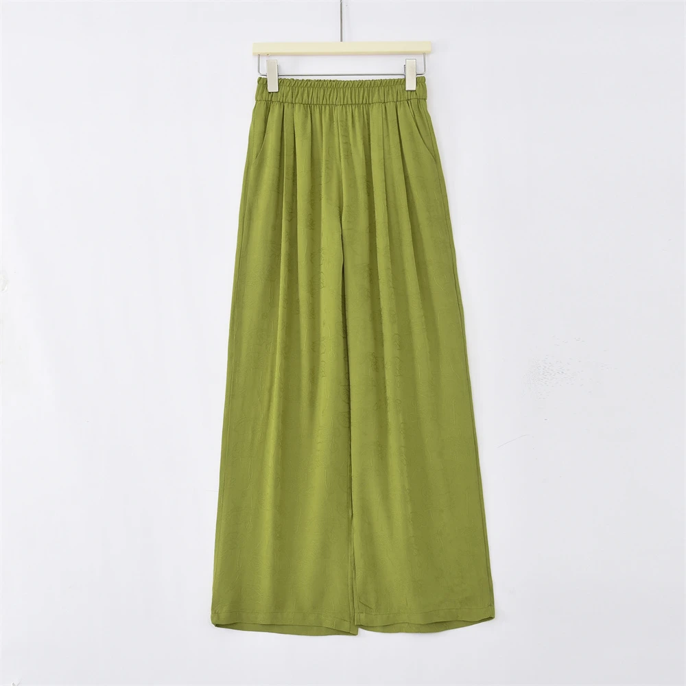 ZH-[简约百搭]2025夏季新款百搭纯色休闲阔腿裤K-MF1116