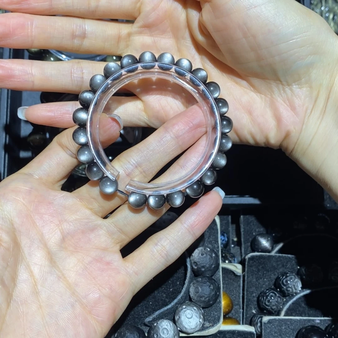 黑曜岩未镶嵌手链可****?