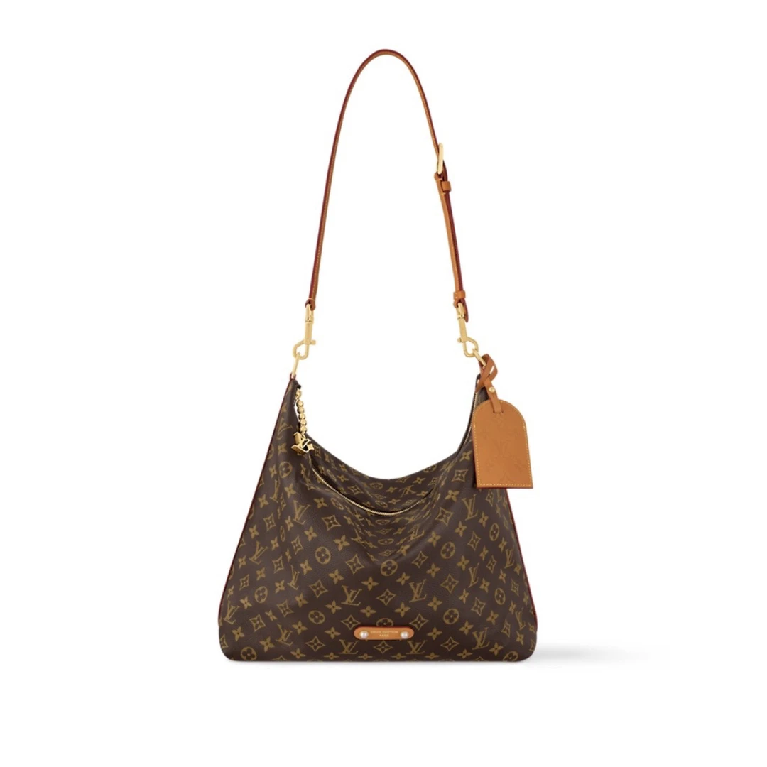 99新 LouisVuitton/路易威登 Vagabond Hobo 做旧风单肩包 F974
