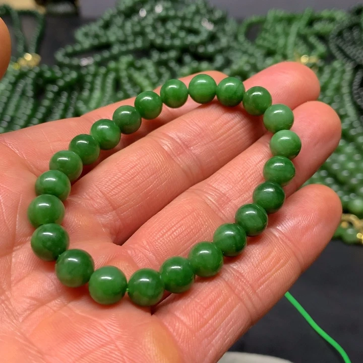未镶嵌手串和田玉（碧玉）8mm