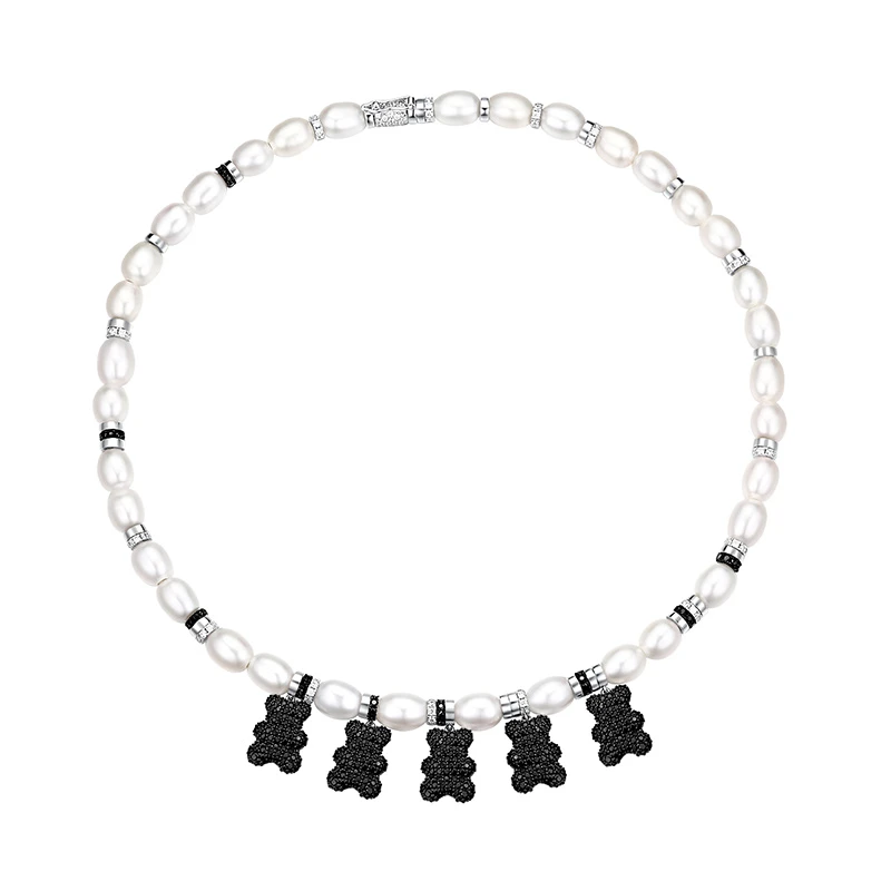 APM Monaco 链子925银合成锆石 Yummy个性珍珠项链 AC6894M