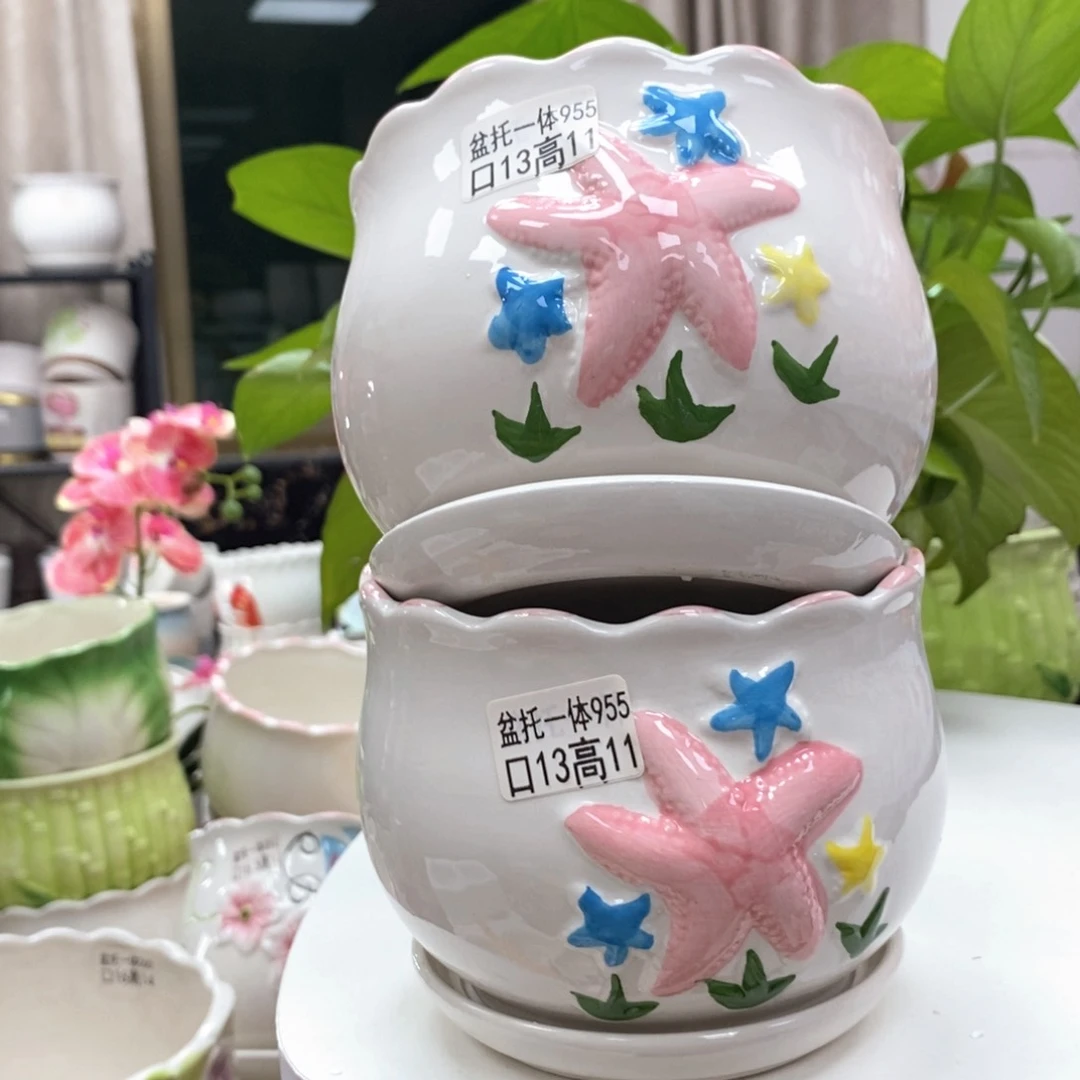 @夏西陶瓷花盆@@5955