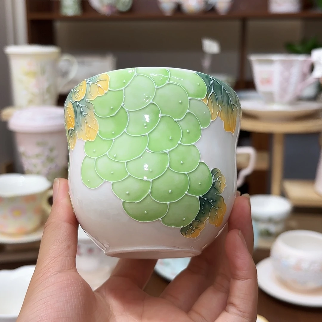 薄***夏手绘创意高温釉下彩陶瓷