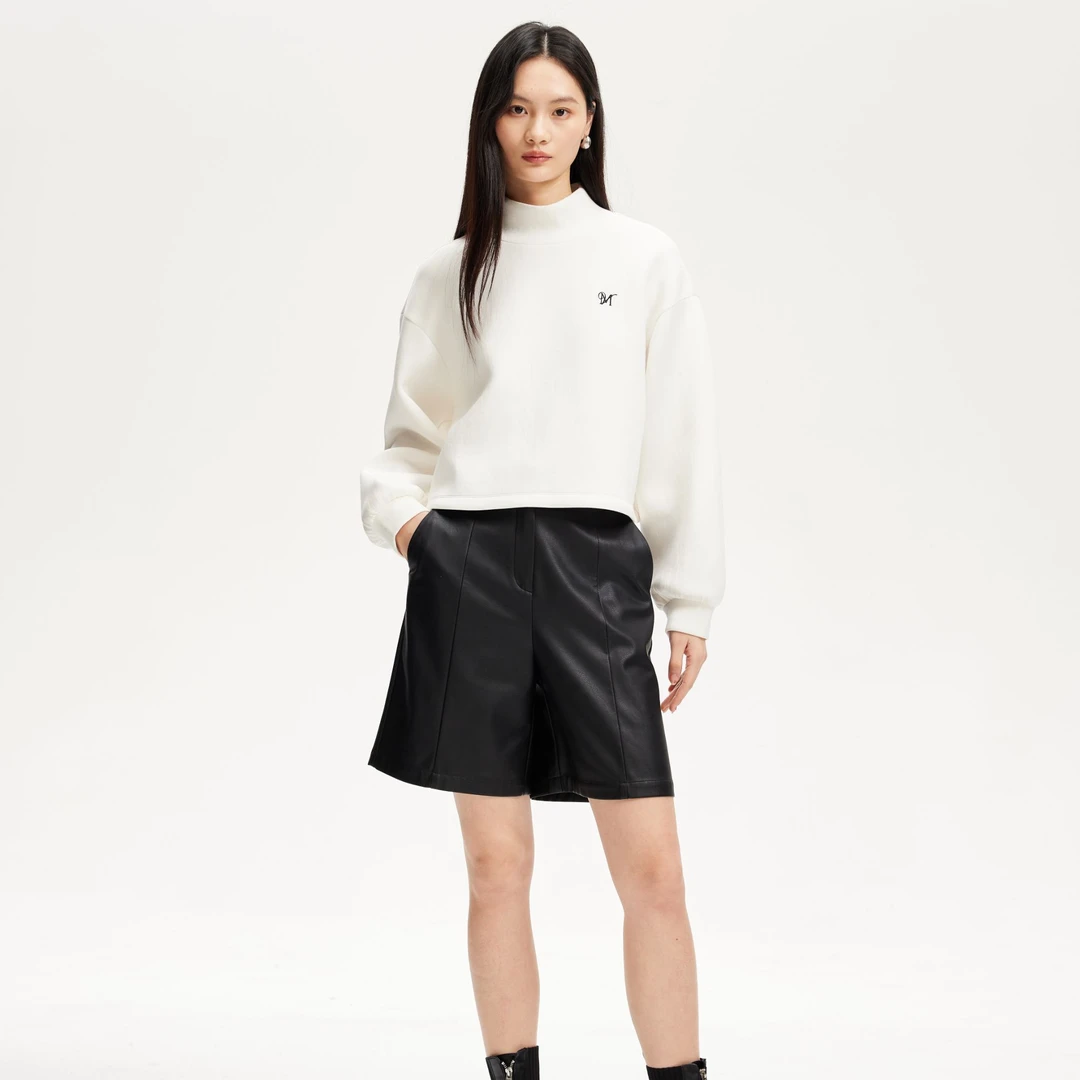 Vero Moda卫衣【云朵卫衣】太空棉半高领可调节抽绳下摆325133005