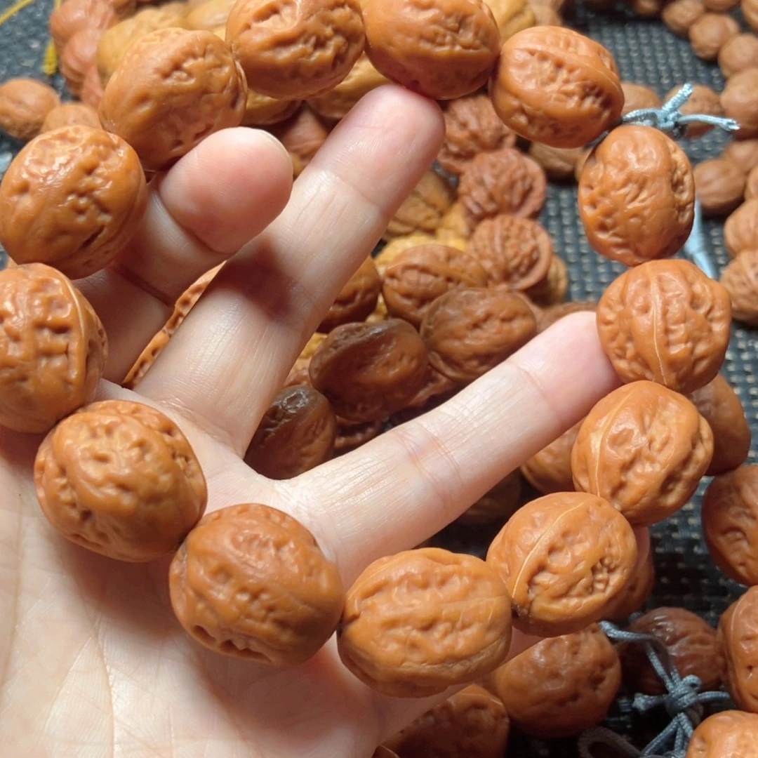 阿***健文玩核桃吊坠粗筋手串11条