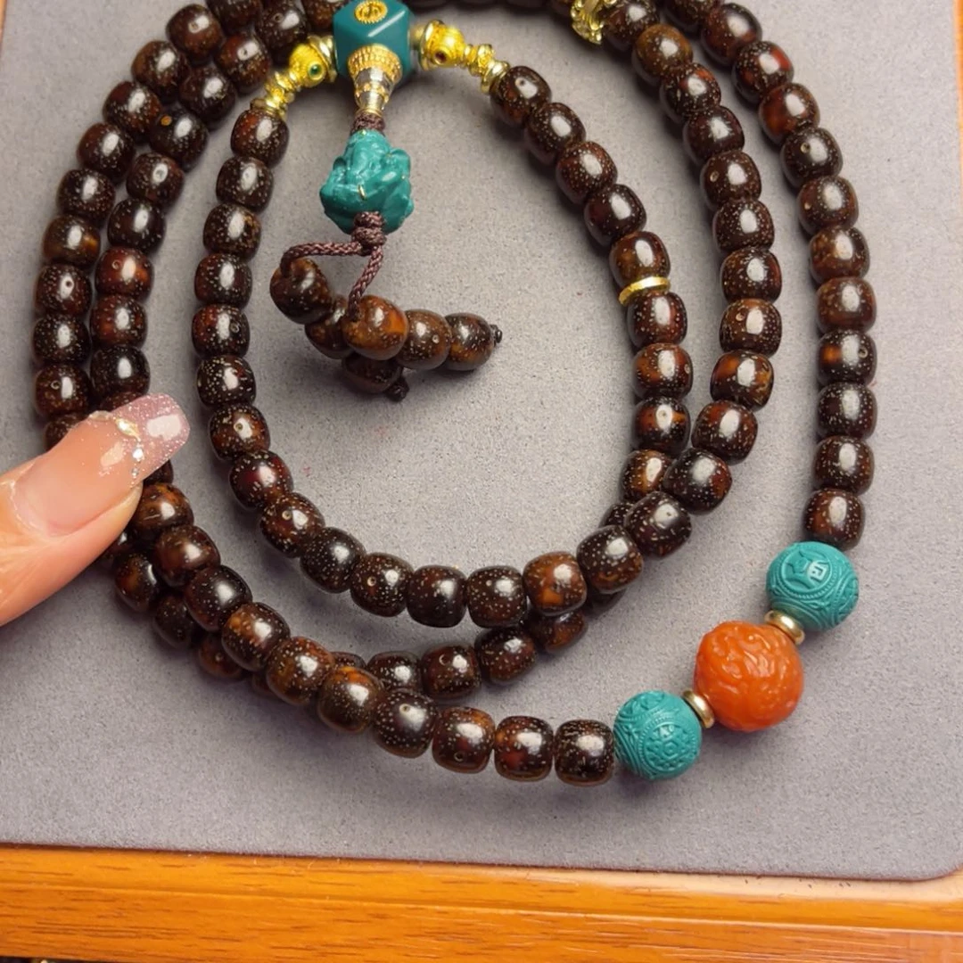 星月菩提吊坠臻****盈老型桶珠星月