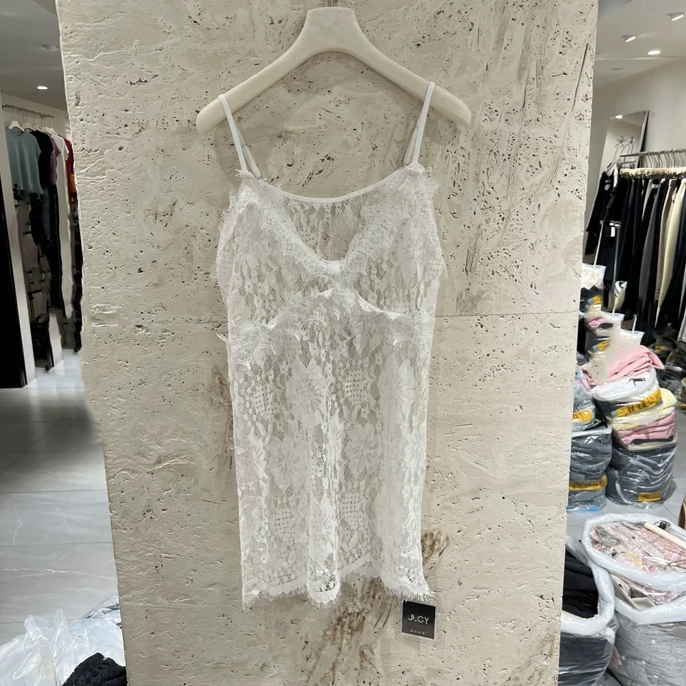 M-miao家蕾丝花边背心