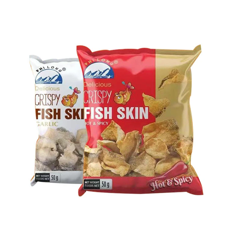【保质期至2025-3-22】PHLLONG鱼皮(蒜香味/香辣味)50g*3袋