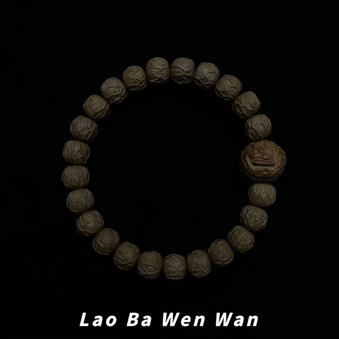 毒液猴头手串全品无瑕精工雕刻原皮原色猴头核桃