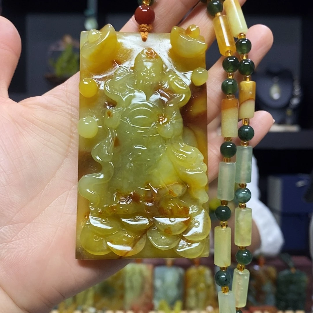 未镶嵌岫玉挂件吊坠