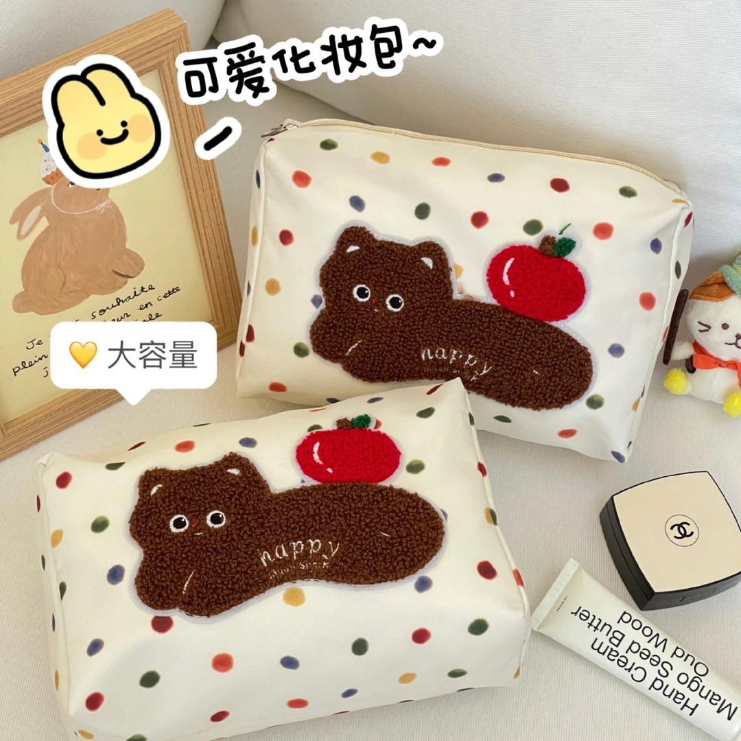 化妆包女便携大号轻便款可爱手提化妆品收纳包旅行洗漱包大收纳袋