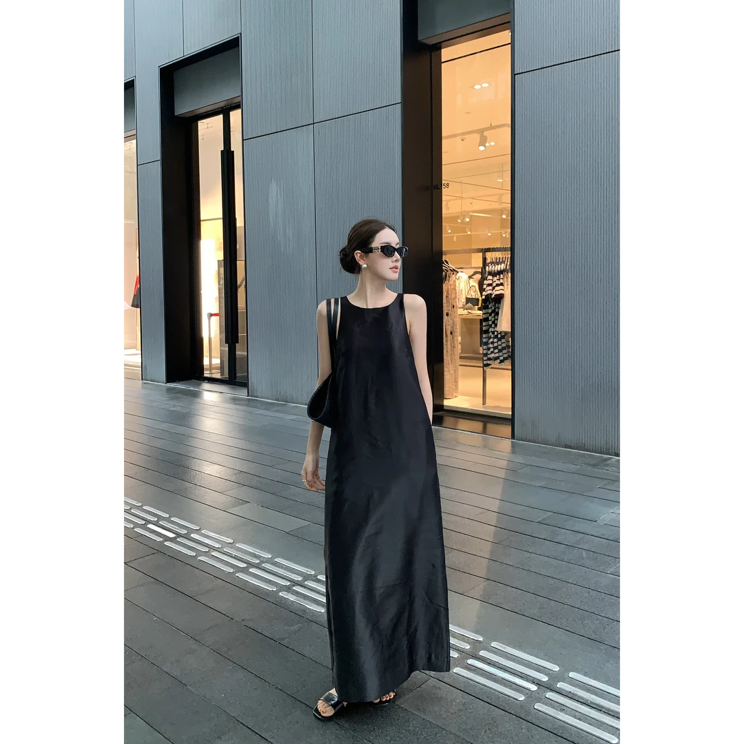 YUJIAHAN-法式气质氛围感女夏高级感显瘦气质无袖连衣裙