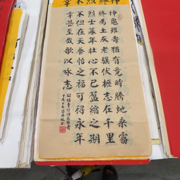 A***Y宣纸小品陈兴现龟虽寿