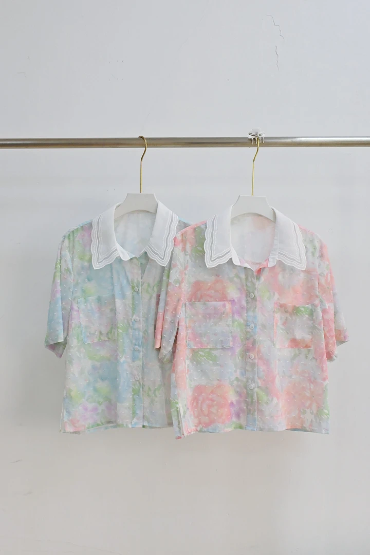 《素来伊女装》夏季新款重工彩色半袖