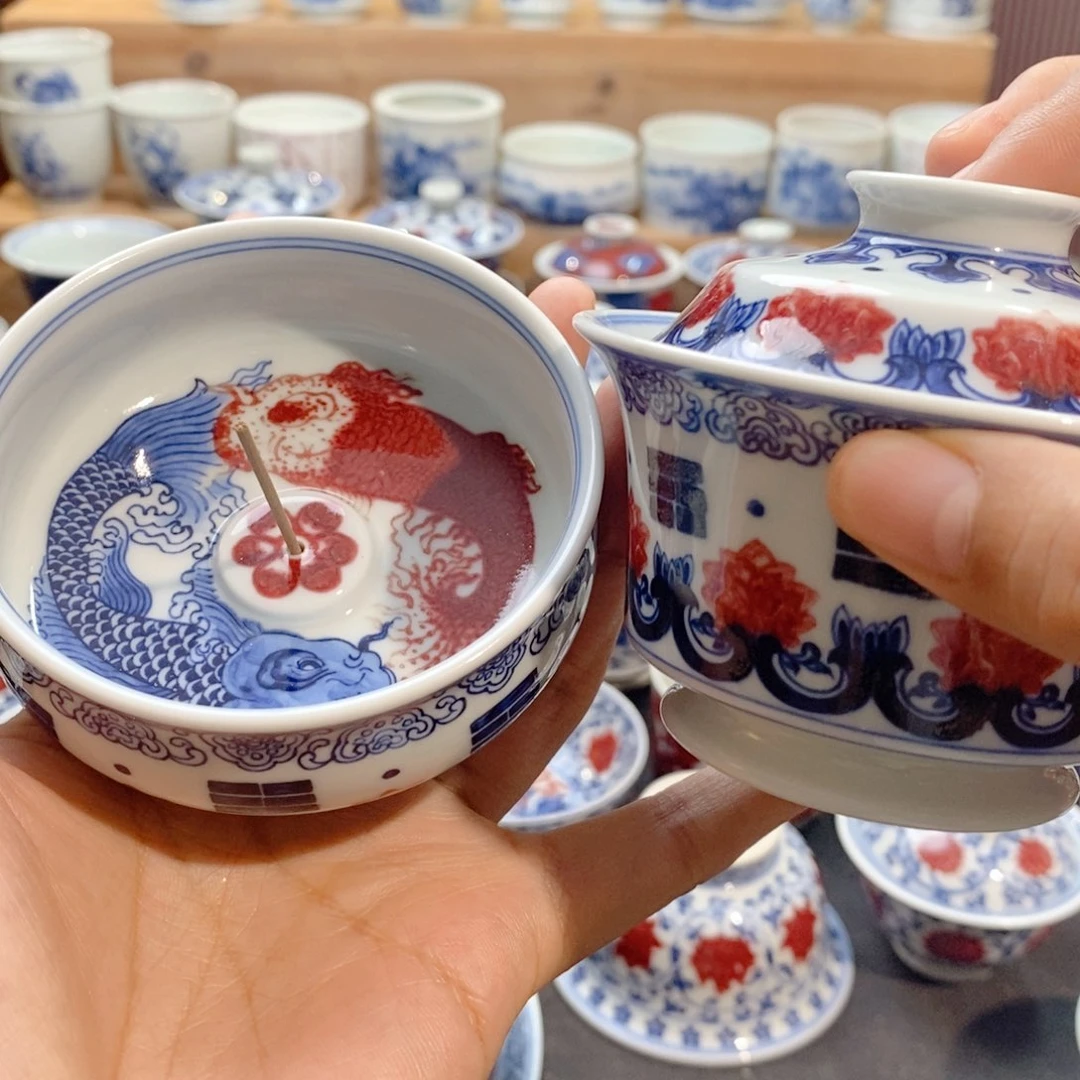 乾坤八卦鱼套装手绘原矿