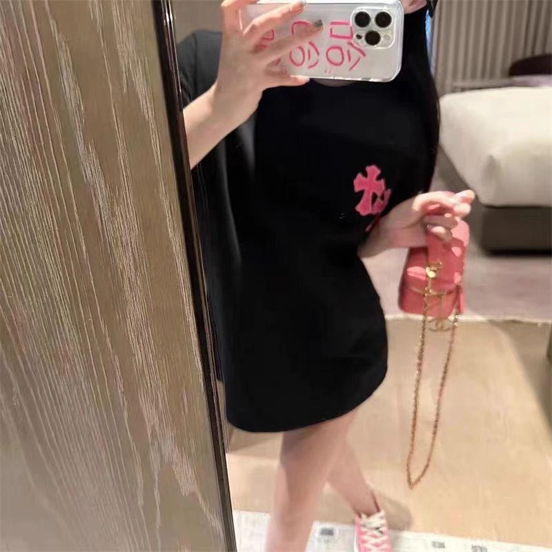 Y1一扣重工刺绣男女同款潮牌T恤女宽松手工1669gg