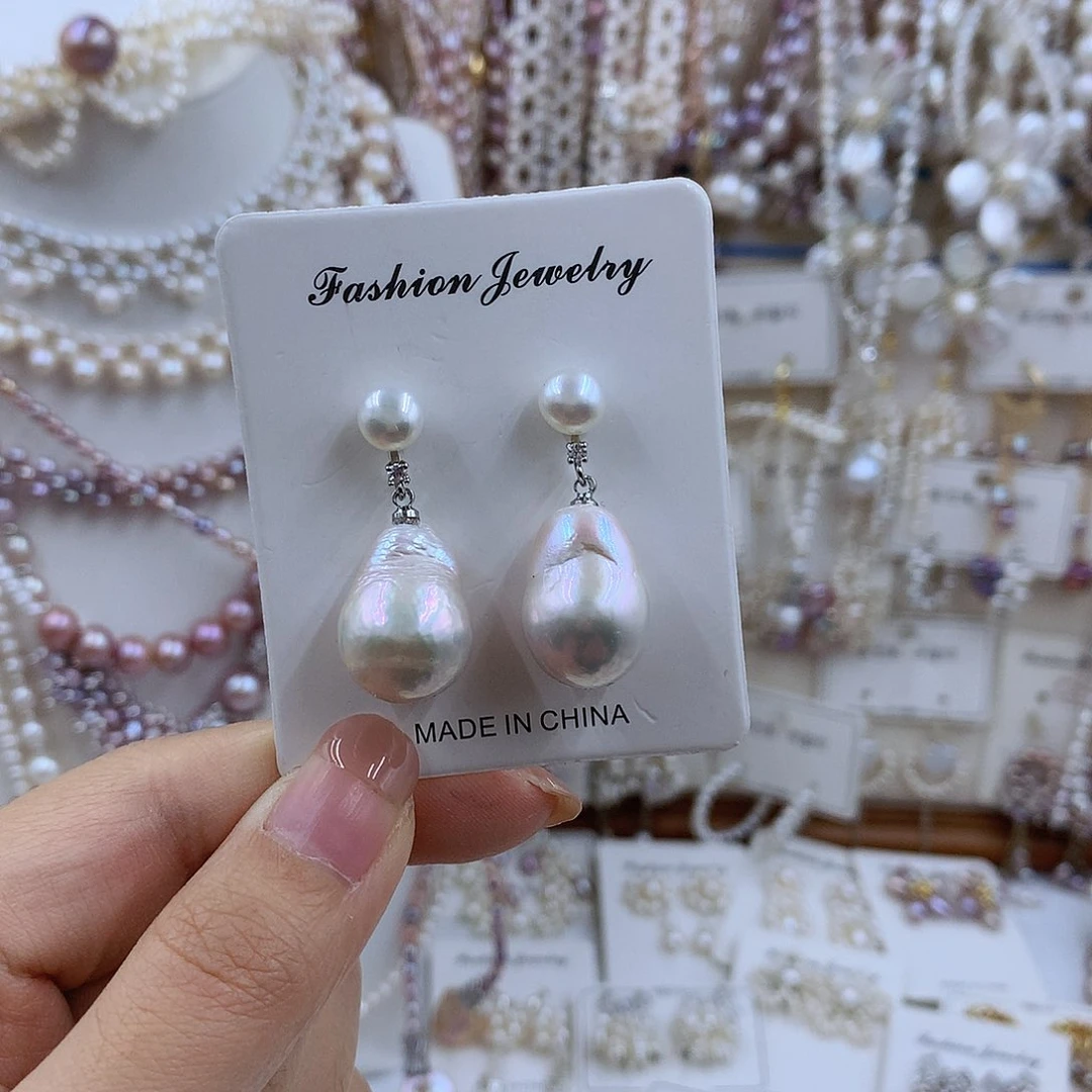 项链银S925镀金镶嵌淡水珍珠