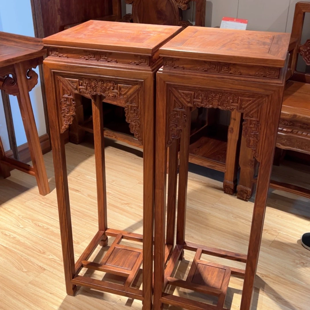 花梨木类家具Q**o一对花架