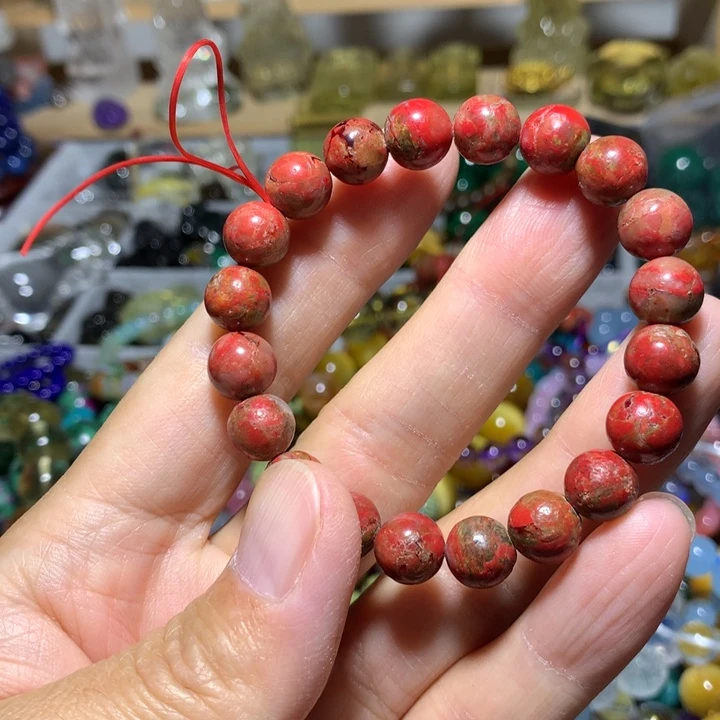天然辰砂8-10mm左右朱砂手链