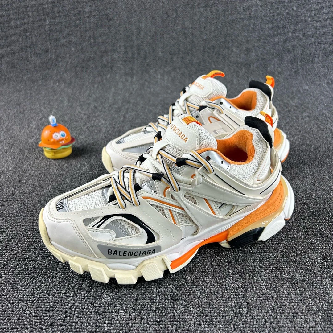 95新 Balenciaga/巴黎世家 Track白橙38码 白橙拼接 HB4100