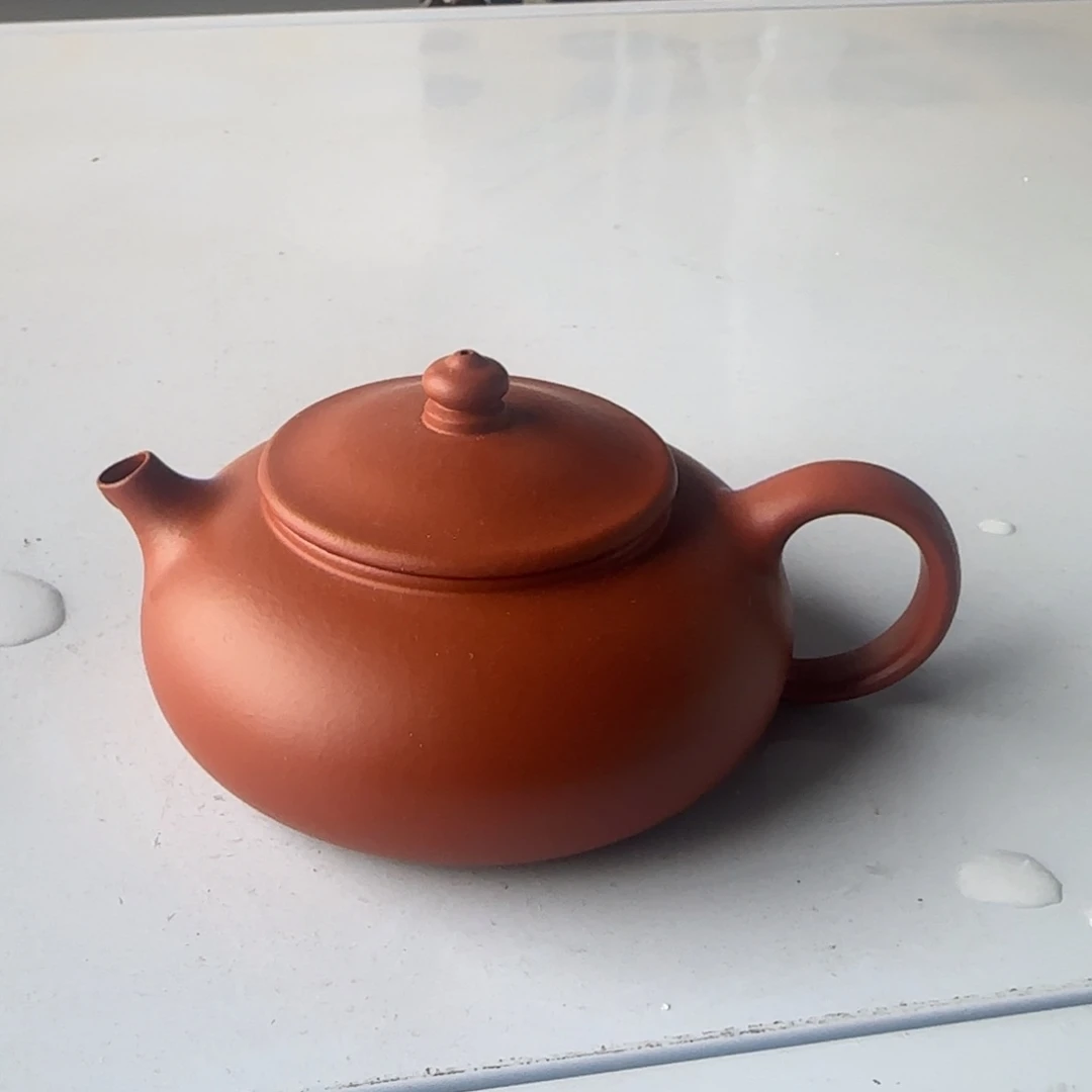 紫砂茶壶朱泥寒江