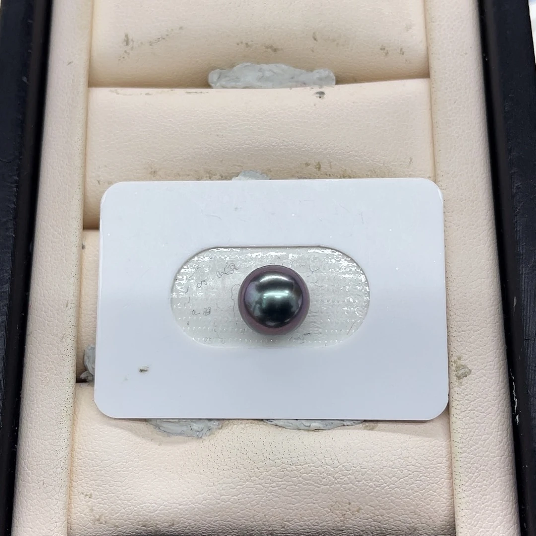 海水珍珠裸珠大溪地蓝莓色裸珠9-10mm