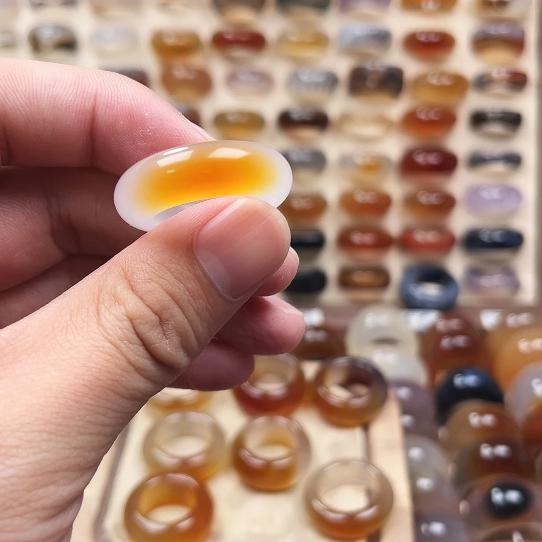 玛瑙/玉髓合金戒指4港18