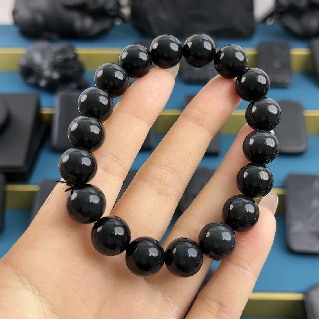 和田玉（墨玉）小羊脂12mm圆珠未镶嵌