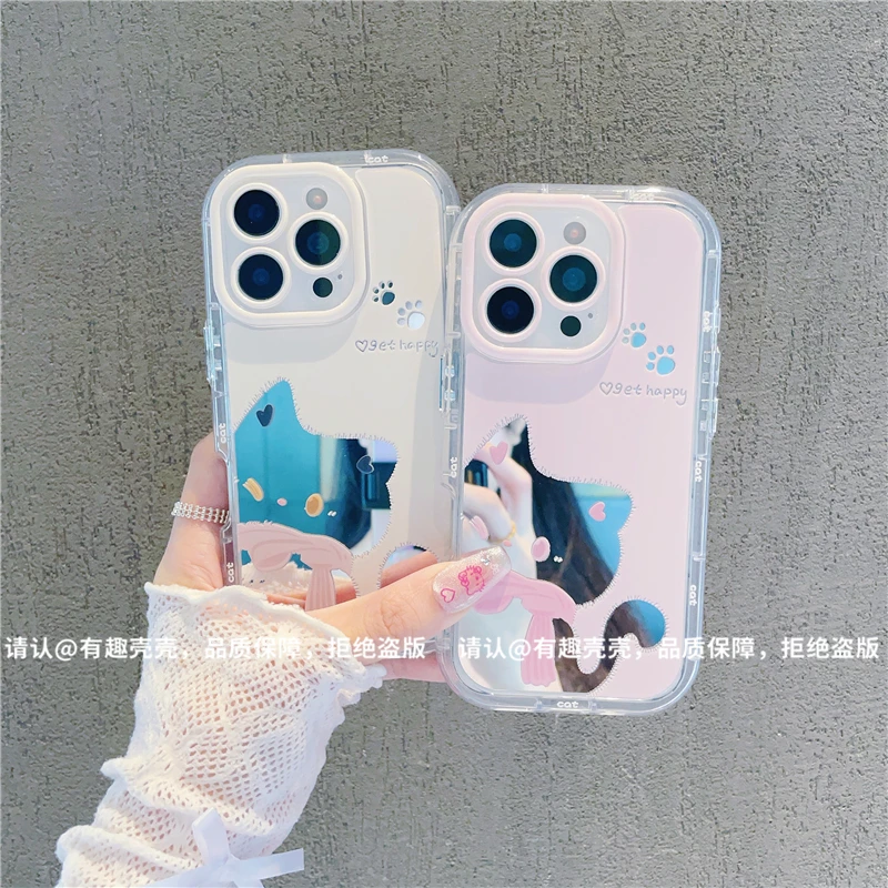 镜面奶油壳适用苹果17/iPhone/华为荣耀/OPPO/VIVO/小米手机壳潮