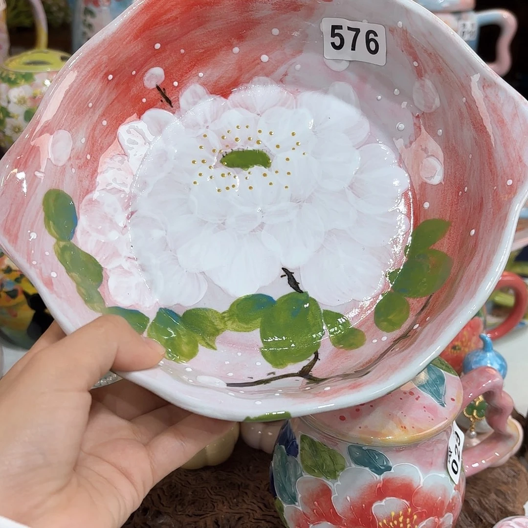 景德镇手绘高温釉下彩陶瓷茶具