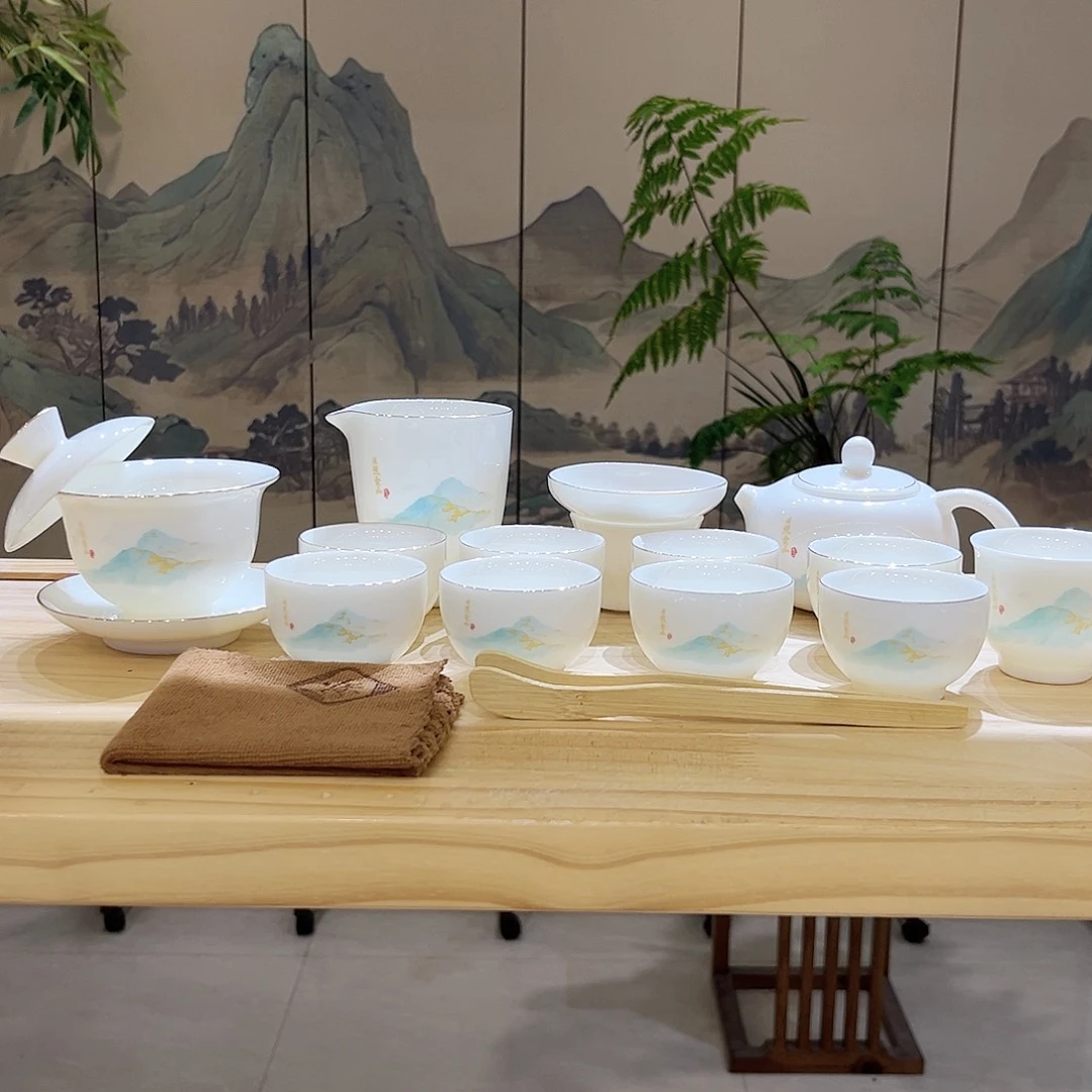 【都彩】日照金山羊脂玉瓷16头