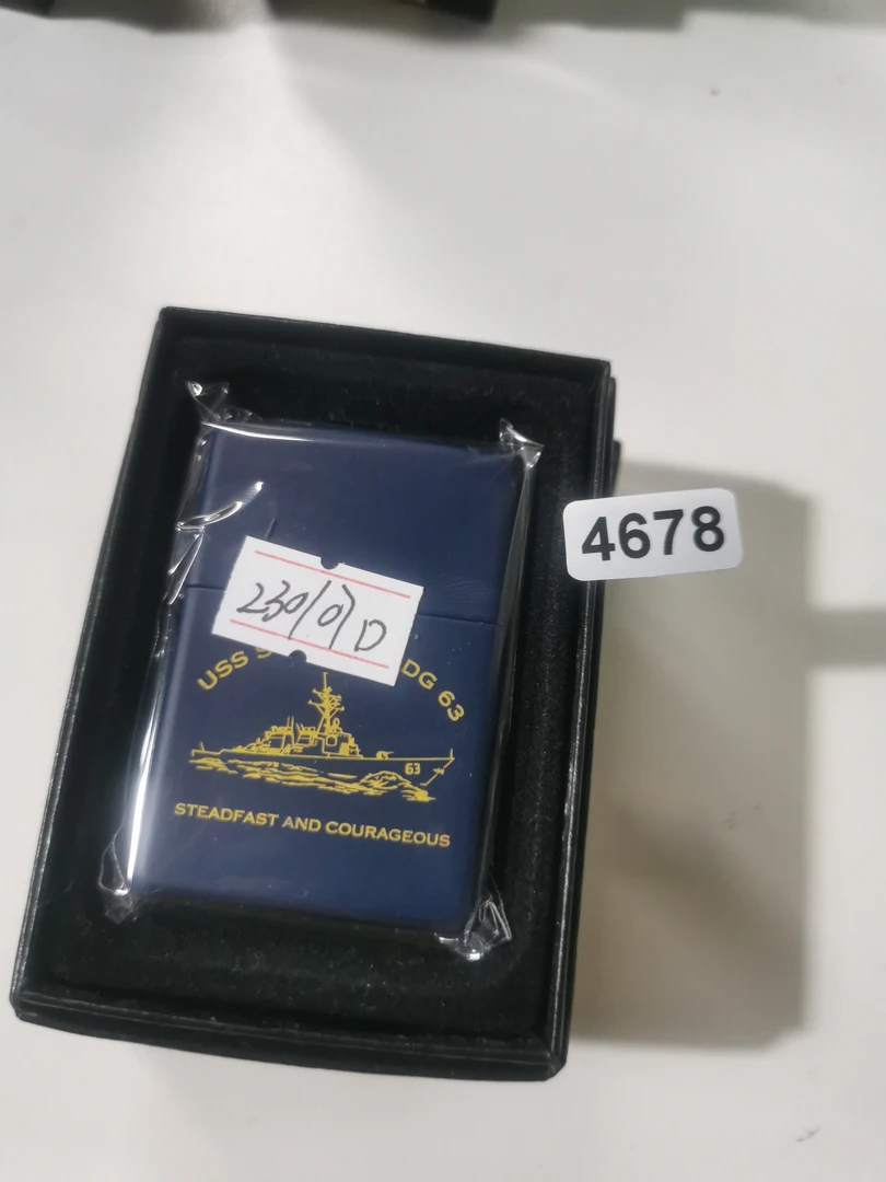 Zippo打火机回血07D蓝雅漆军机-4678