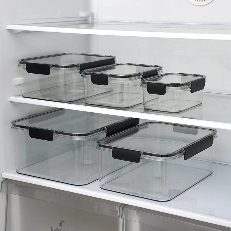 食品级保鲜盒高透明盒子长方形冰箱专用冷藏密封