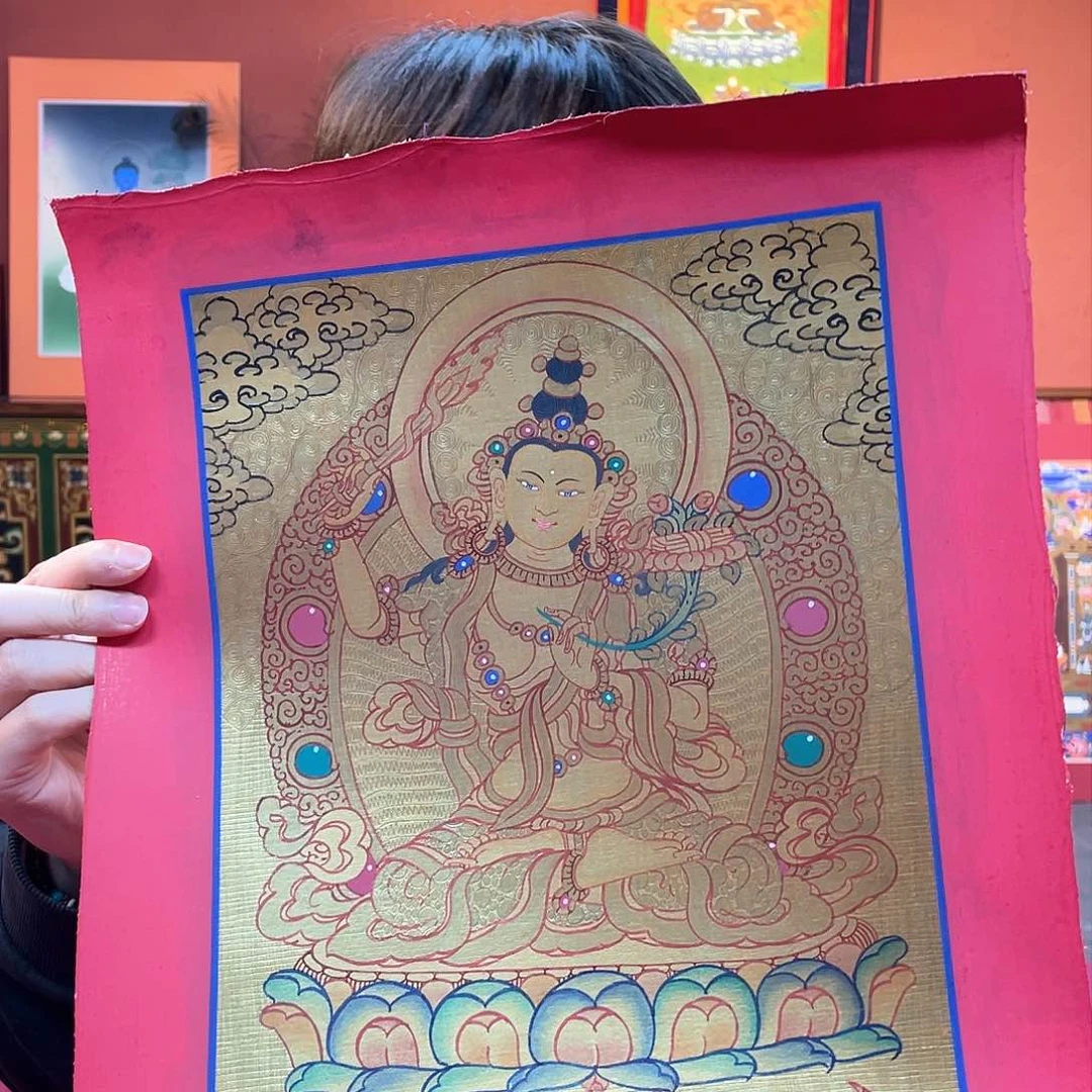 装裱画24×30文殊纯手绘