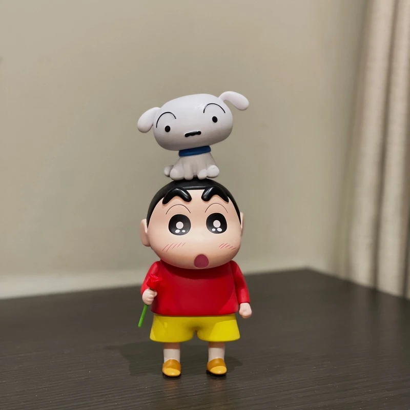 Q红衣玫瑰小新10cm可爱类型礼物家居装饰手办摆件