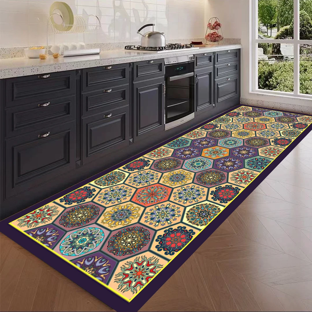 【硅藻泥】100X200厘米吸水防滑裁剪卫生间浴室地垫美式方格家门厅