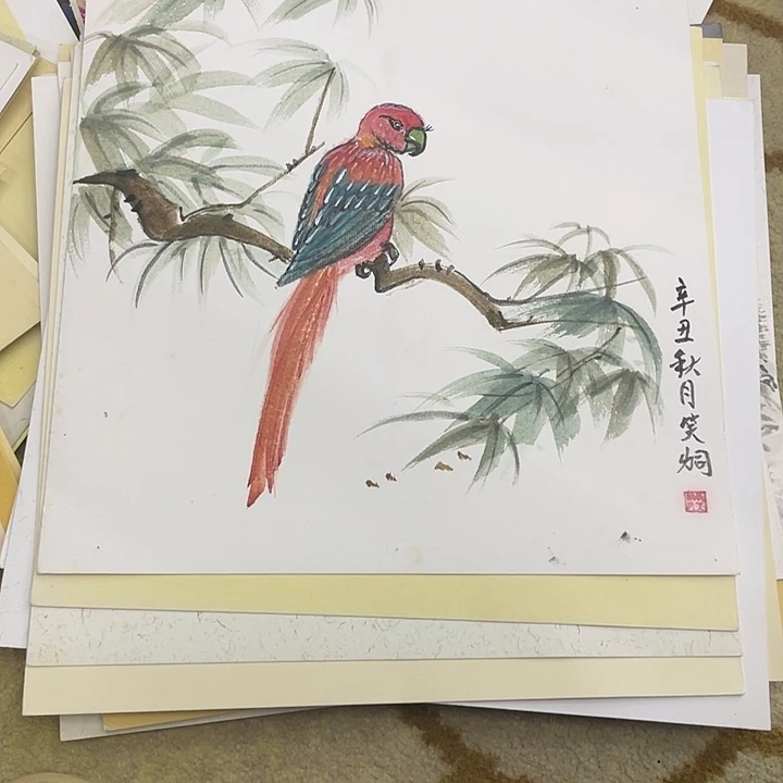 国画33-33卡纸作品艺