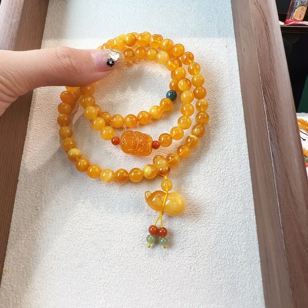 手链蜜蜡未镶嵌蜜蜡7.1mm