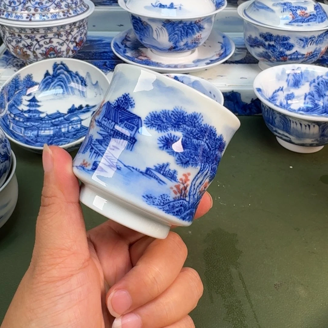 景德镇纯手绘茶具圆圆244