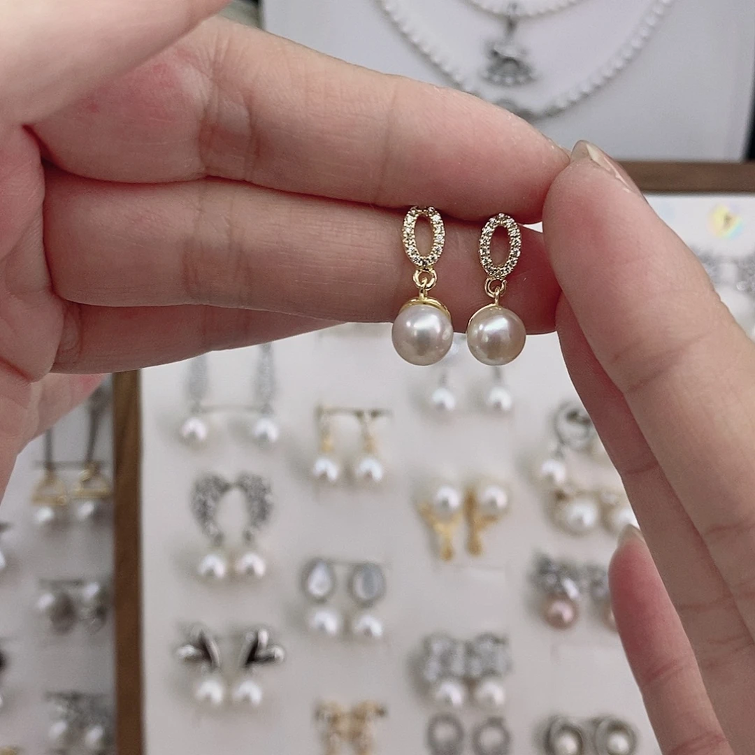 耳饰淡水珍珠合金