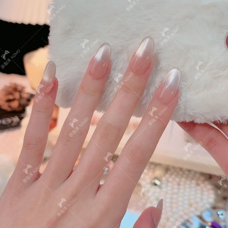 【追光】猫眼裸色纯手工穿戴甲高级感渐变穿戴式甲