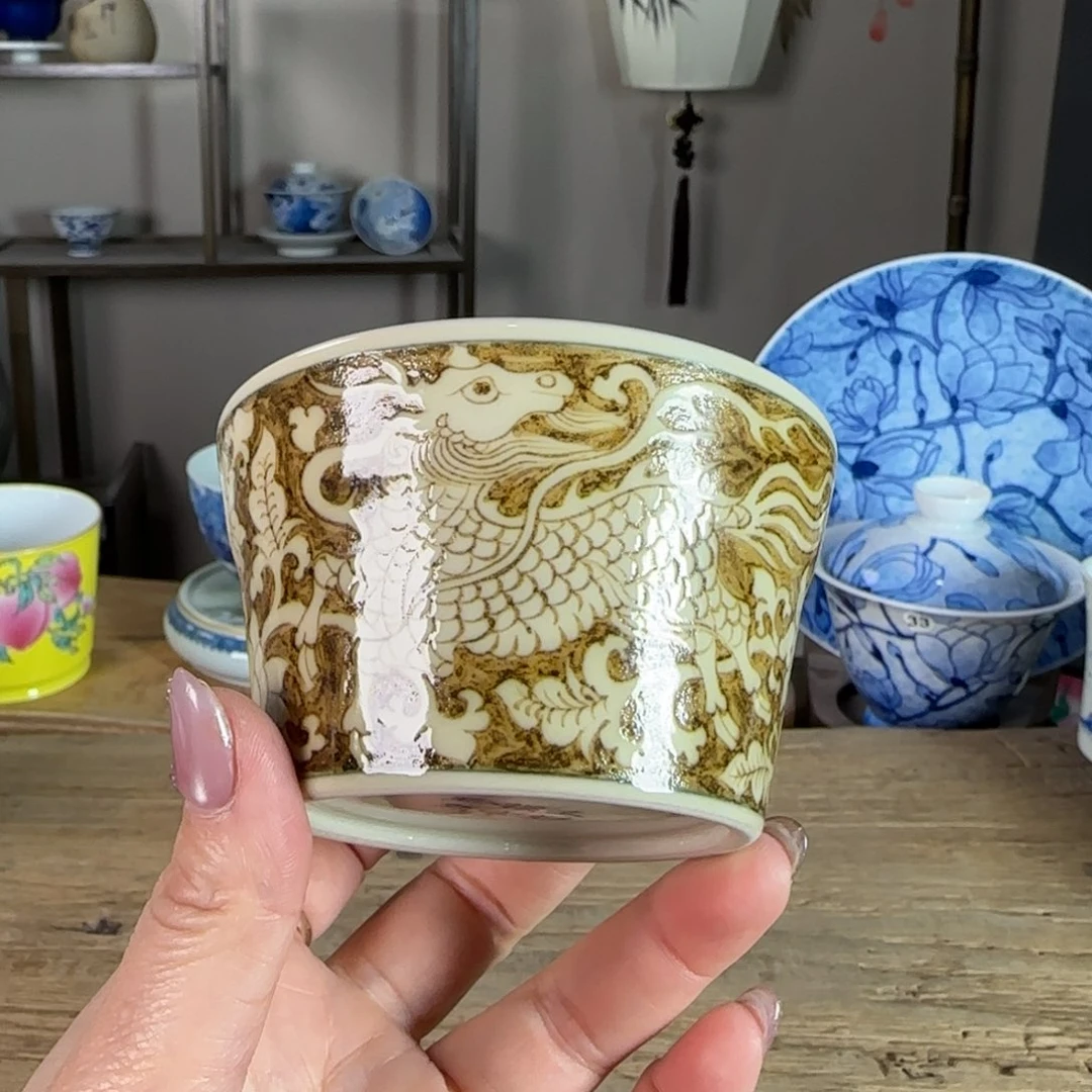 杯A***e景德镇陶瓷柴烧多人