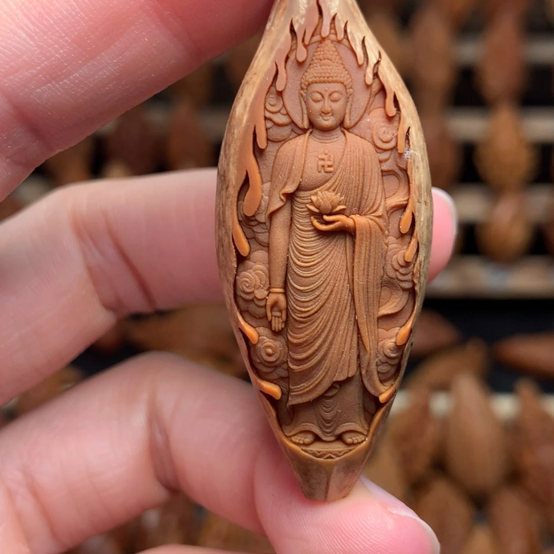 把件橄榄核阿弥陀佛