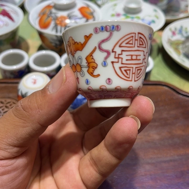 纯手绘精品盖碗杯